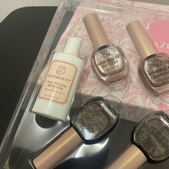 Brand New Azure Beauty 10 Piece Nail Polish Set Multi Colored With Box - Picture 7 of 8